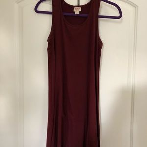 Maroon mid thigh dress